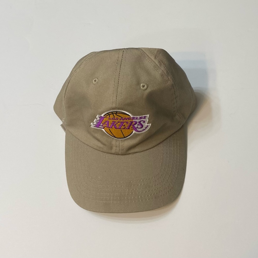LA Lakers Hat, Light Tan Tone w/ Front Logo, Good Condition.